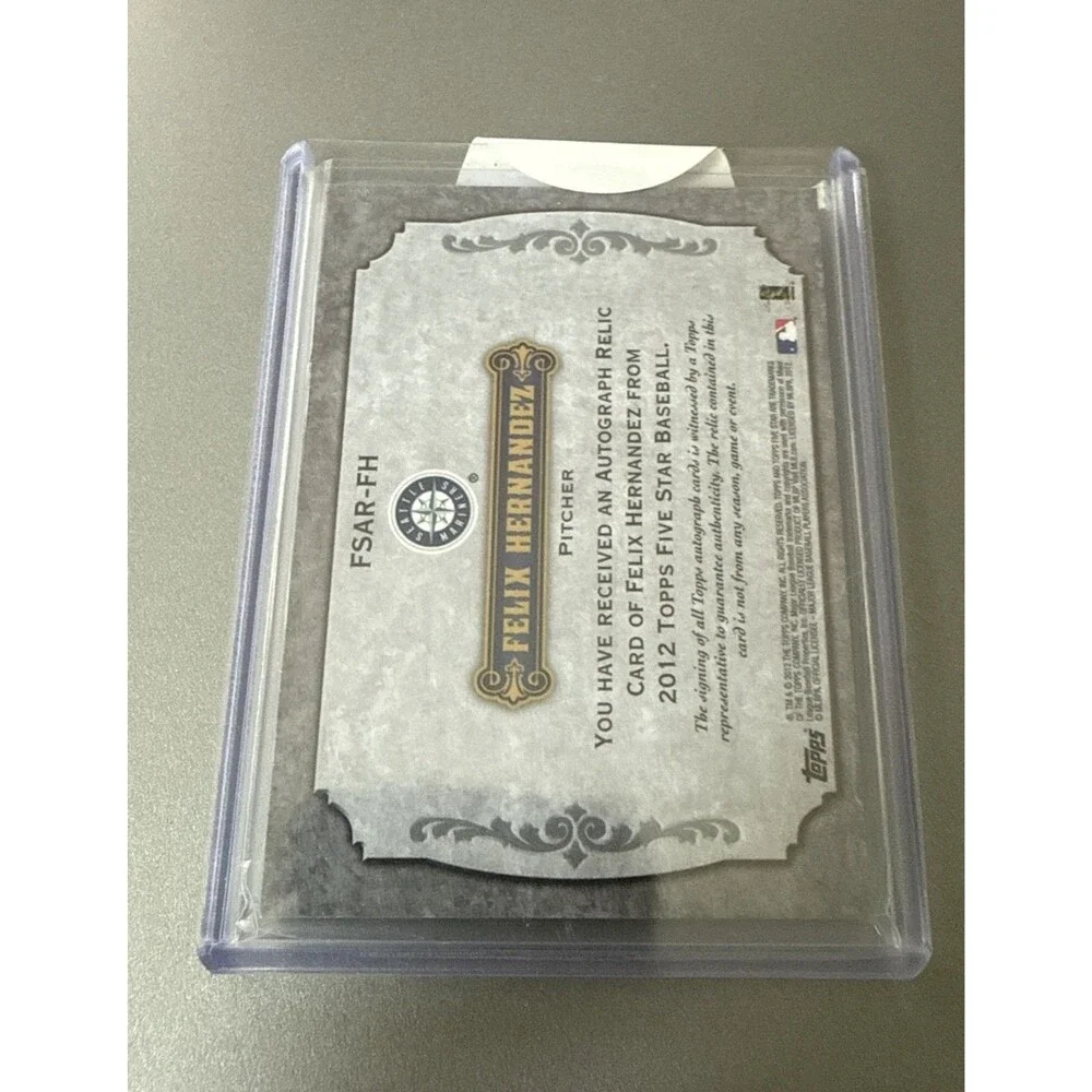 2012 Topps Five Star Autographed Relics Felix Hernandez #FSAR-FH Gold /55